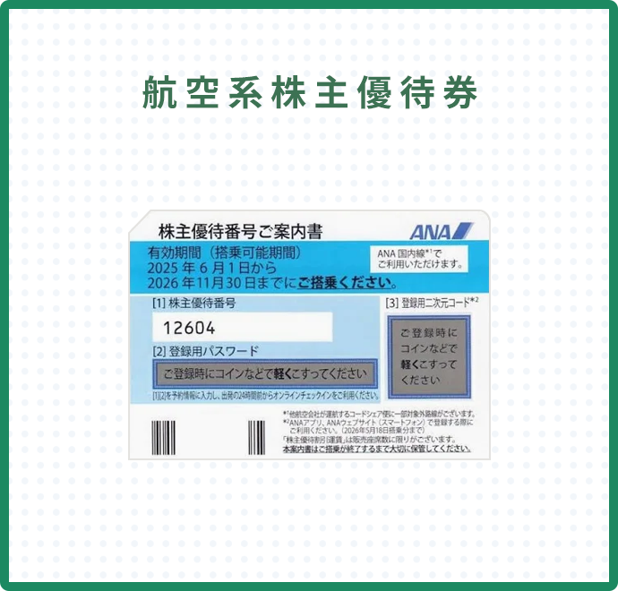 航空系株主優待券